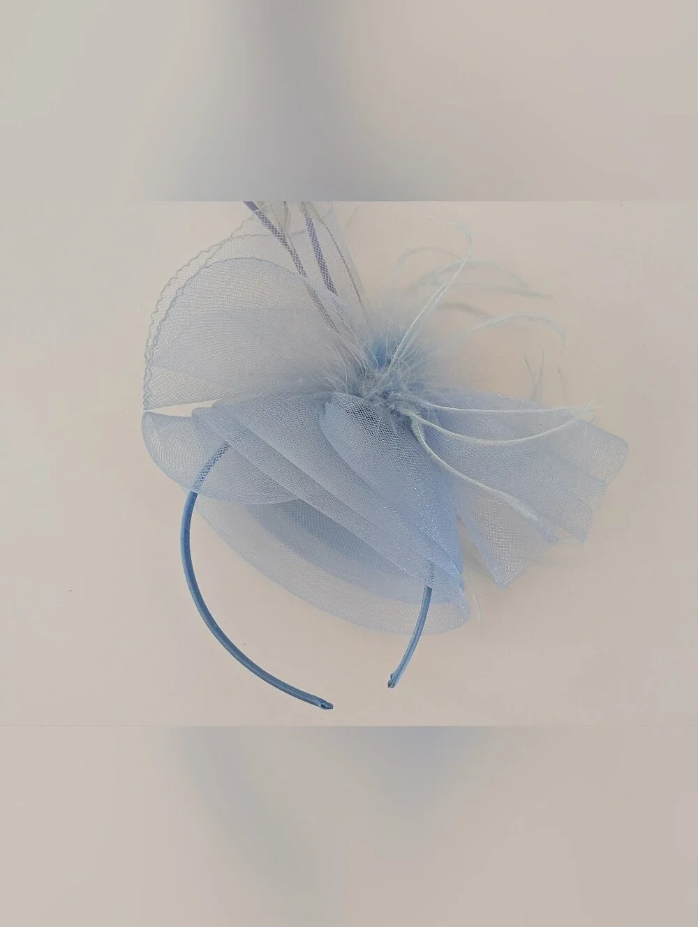 Set 2 Women's Fascinator Headband Cream And Light Blue One Size Formal Occasions